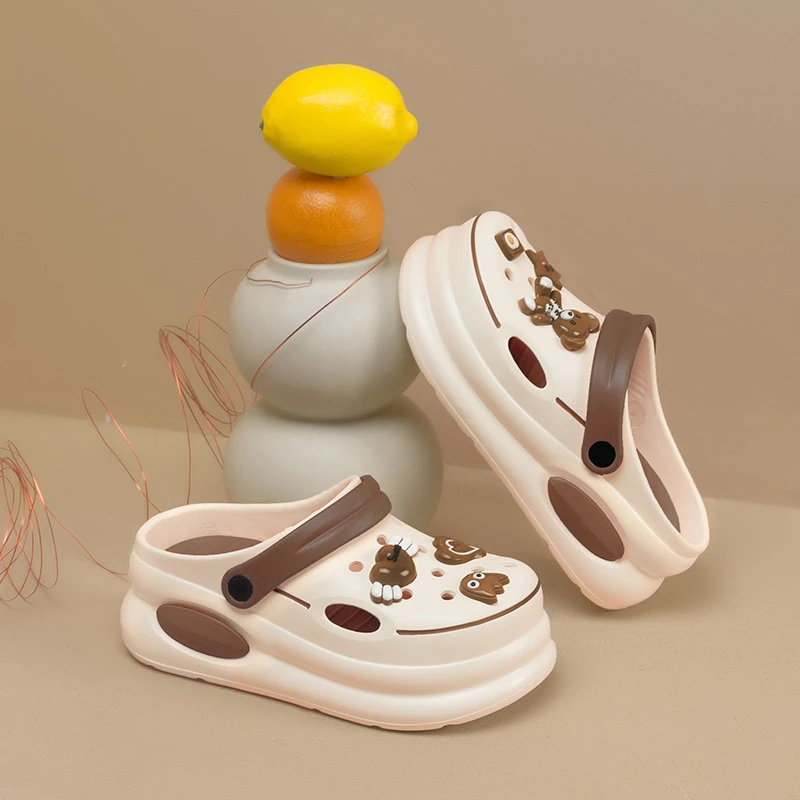 2024新款时尚DIY女士洞洞鞋厚底Eva沙滩外穿花园鞋ins凉拖鞋情侣