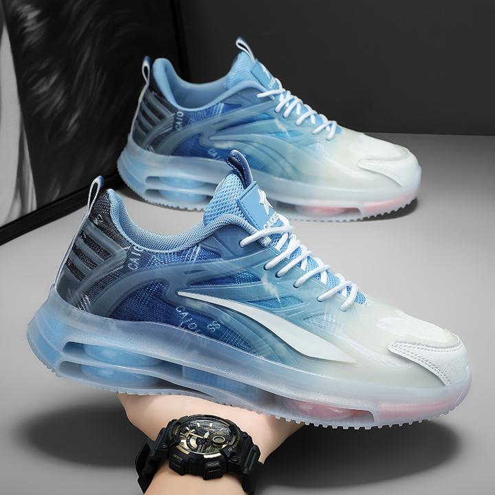 男士休闲鞋户外冰丝气垫百搭透气潮鞋跑步青少年网面秋季薄款