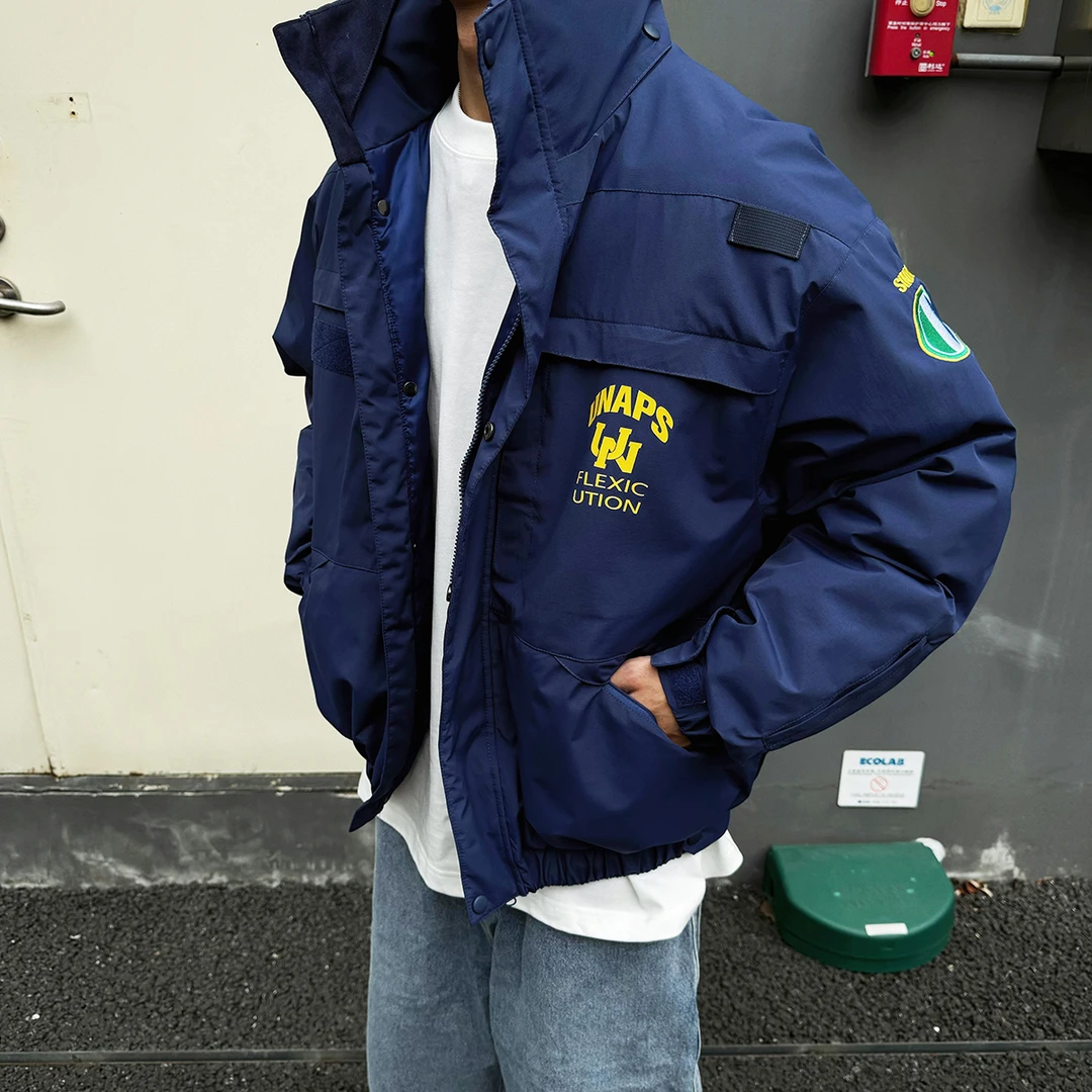 保暖羽绒服高领廓形夹克男女潮Bomber博亚斯探员短款外套90白鸭绒