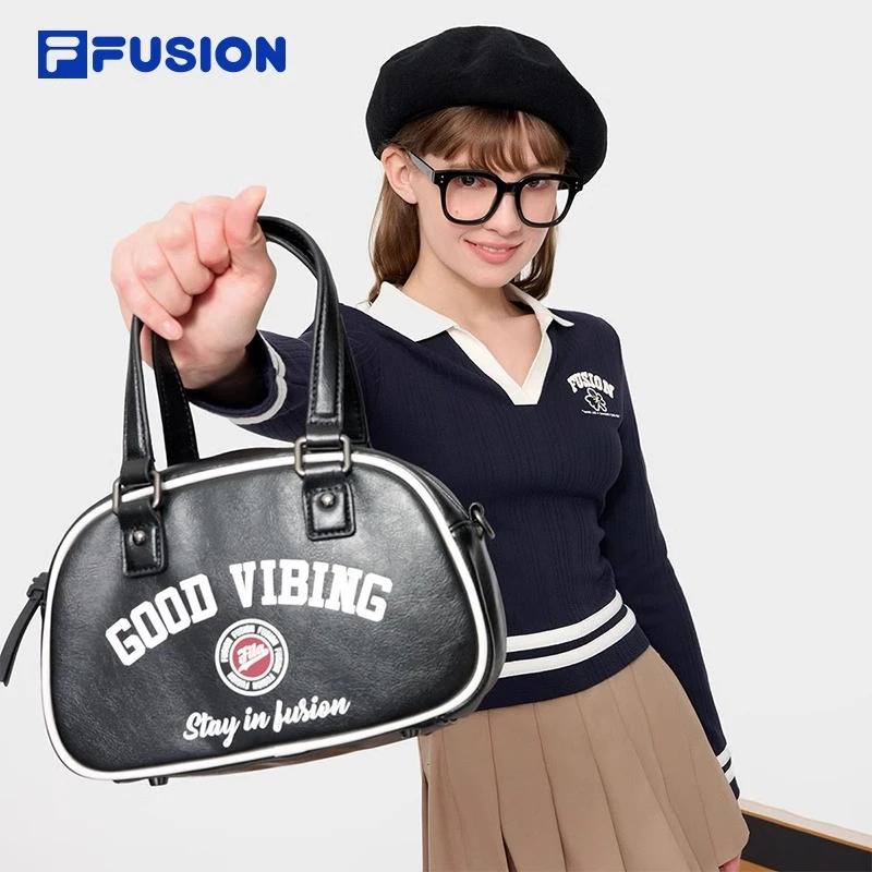 FILA FUSION斐乐潮牌女包挎包2024秋新款贝壳包单肩斜挎包手拎包