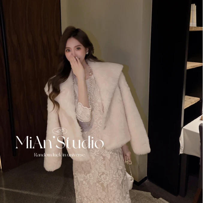 Magic Fuler 米安 托卡风皮毛毛外套大衣 iris754