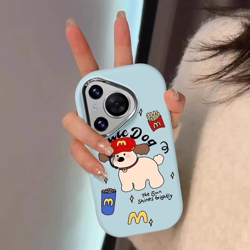 适用华为pura70手机壳新款卡通p60防摔软60pro可爱个性麦当当狗
