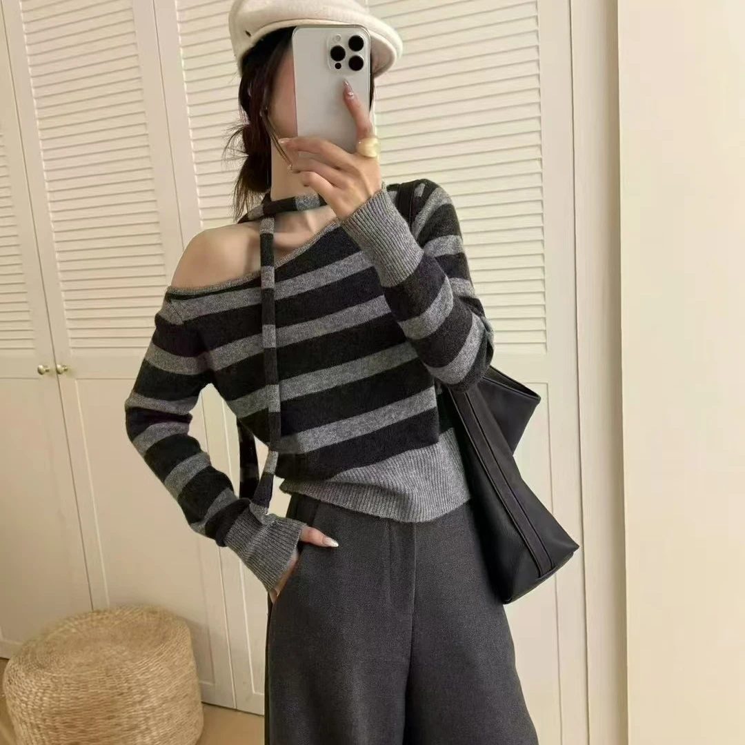 屿与，韩版混羊毛毛衣显瘦