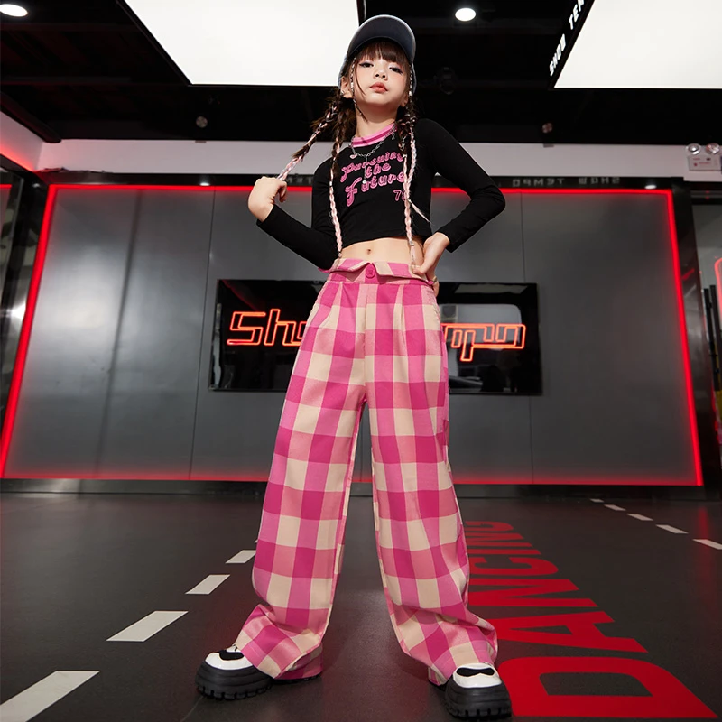 女童爵士舞服装秋季街舞演出服女孩jazz时髦潮装多巴胺走秀表演服