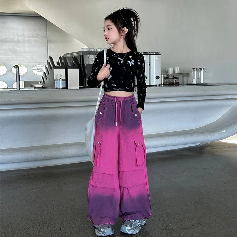 女童爵士舞街舞演出服网红洋气舞蹈服装小女孩走秀jazz炸街练功服