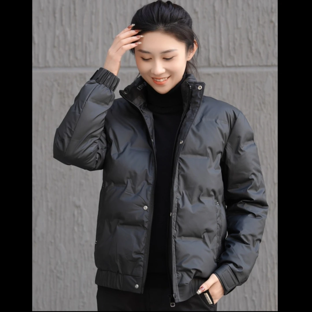 2024冬季新款男士休闲立领时尚百搭加厚保暖羽绒外套潮流秋冬防风
