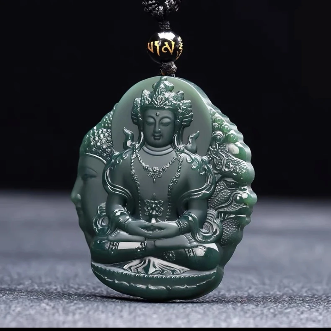 和田玉青佛魔一念吊坠精工精雕男女皆可佩戴