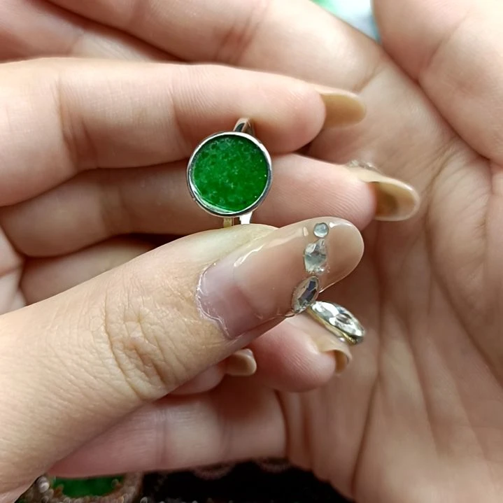 翡翠颈饰银S925镶嵌翡翠成品