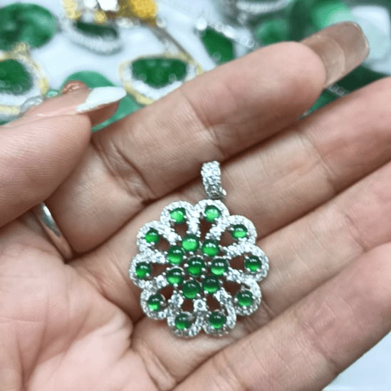 【闪购商品】翡翠颈饰银S925镶嵌