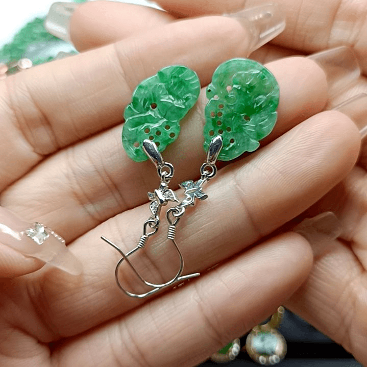 翡翠颈饰银S925镶嵌翡翠成品