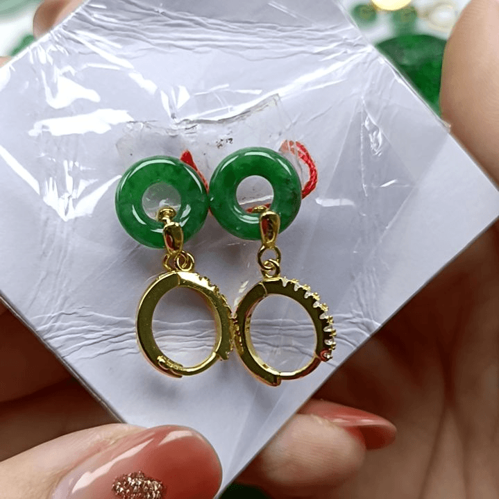 翡翠颈饰银S925镶嵌翡翠成品