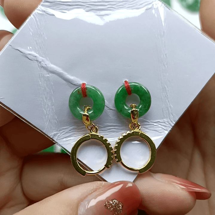 翡翠颈饰银S925镶嵌翡翠成品