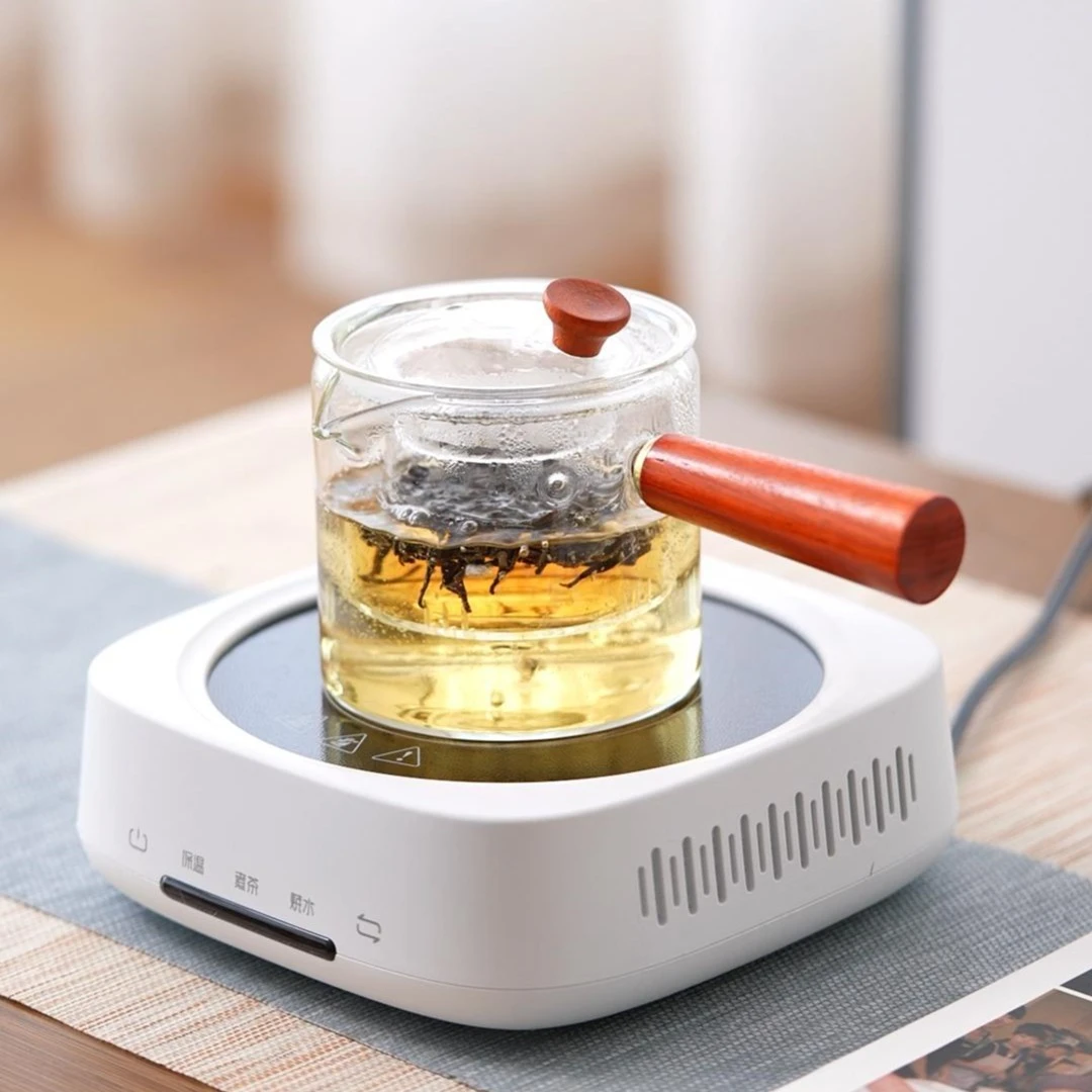 成艺 电陶炉煮茶器家用玻璃烧水壶侧把壶耐热泡茶养生壶款式简约