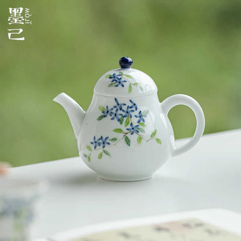 墨己玉泥-小蓝花-思亭壶
