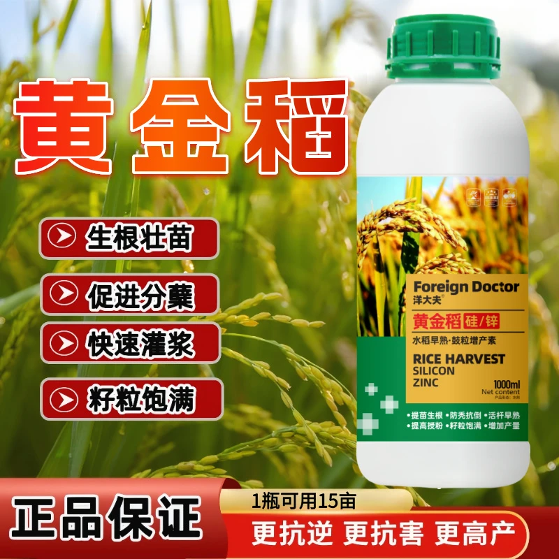 黄金稻增产剂穗氨基酸水溶肥料叶面肥抗倒伏分蘖返青灌浆肥早熟