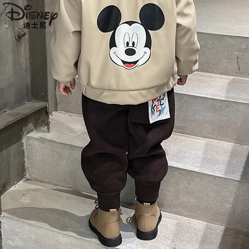 Disney迪士尼儿童冬装裤子加绒保暖外出休闲运动裤长裤XOW4ZK136