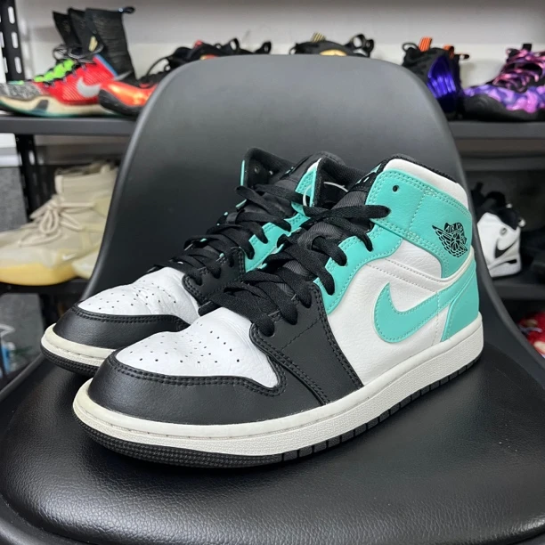 鞋码42/aj1 mid 蓝黑白色/二手无盒/9新/959