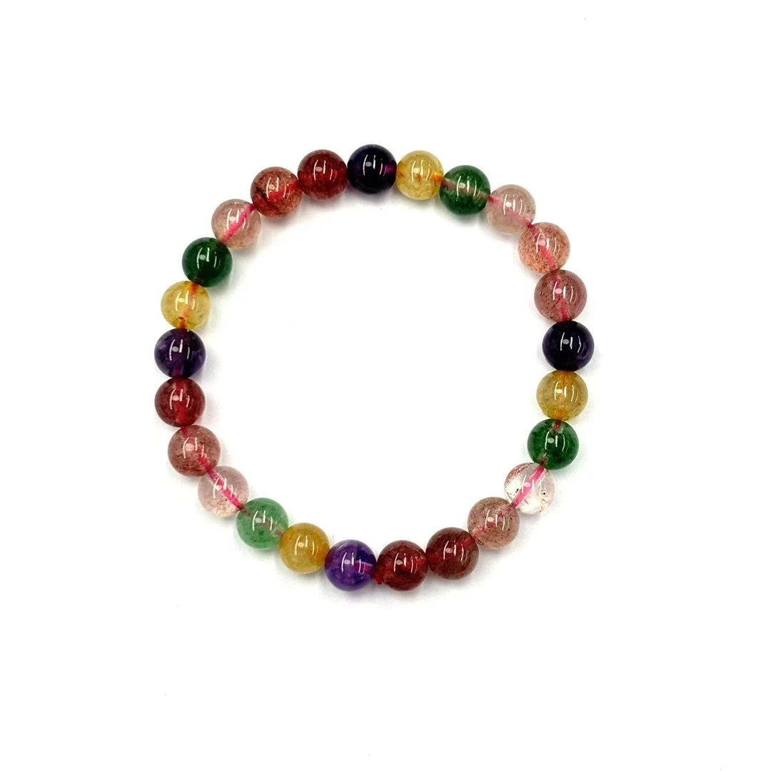 【符老板w】s1152-轻奢设计款多宝水晶素圈圆珠手链-赠礼盒