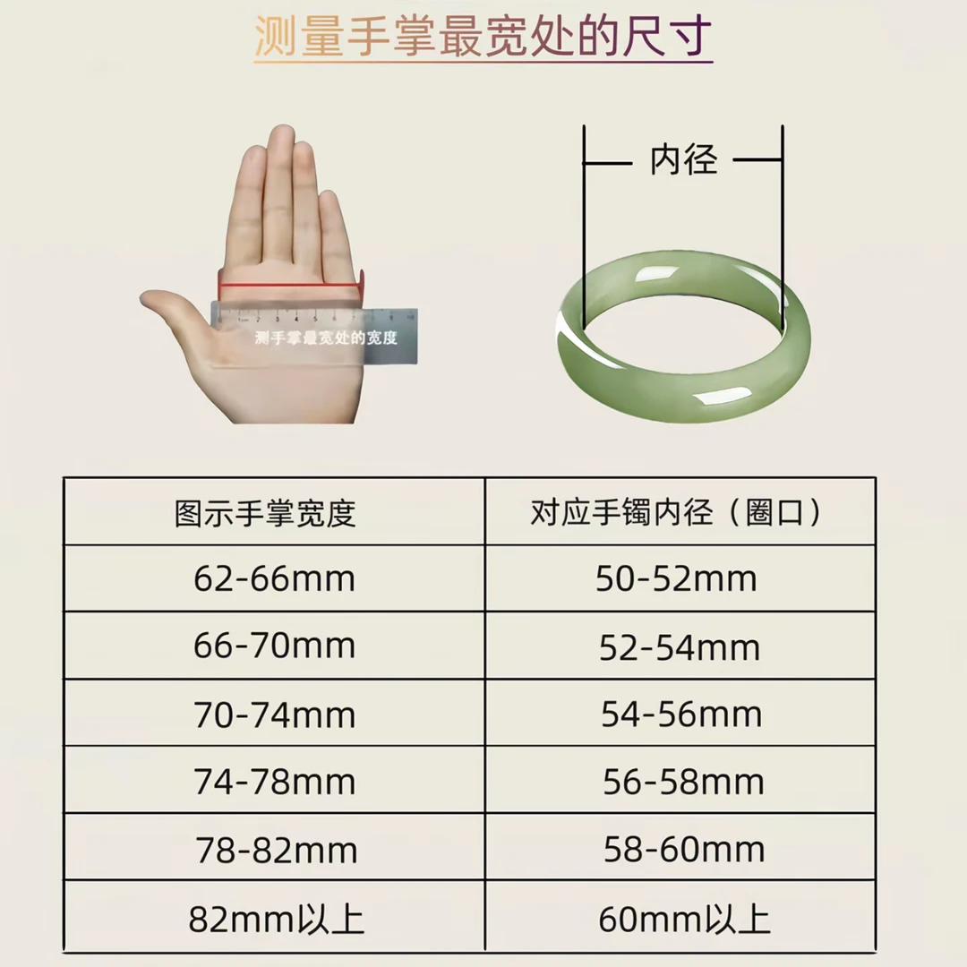 【符老板w】手镯圈口测量尺寸参考链接~勿拍哦