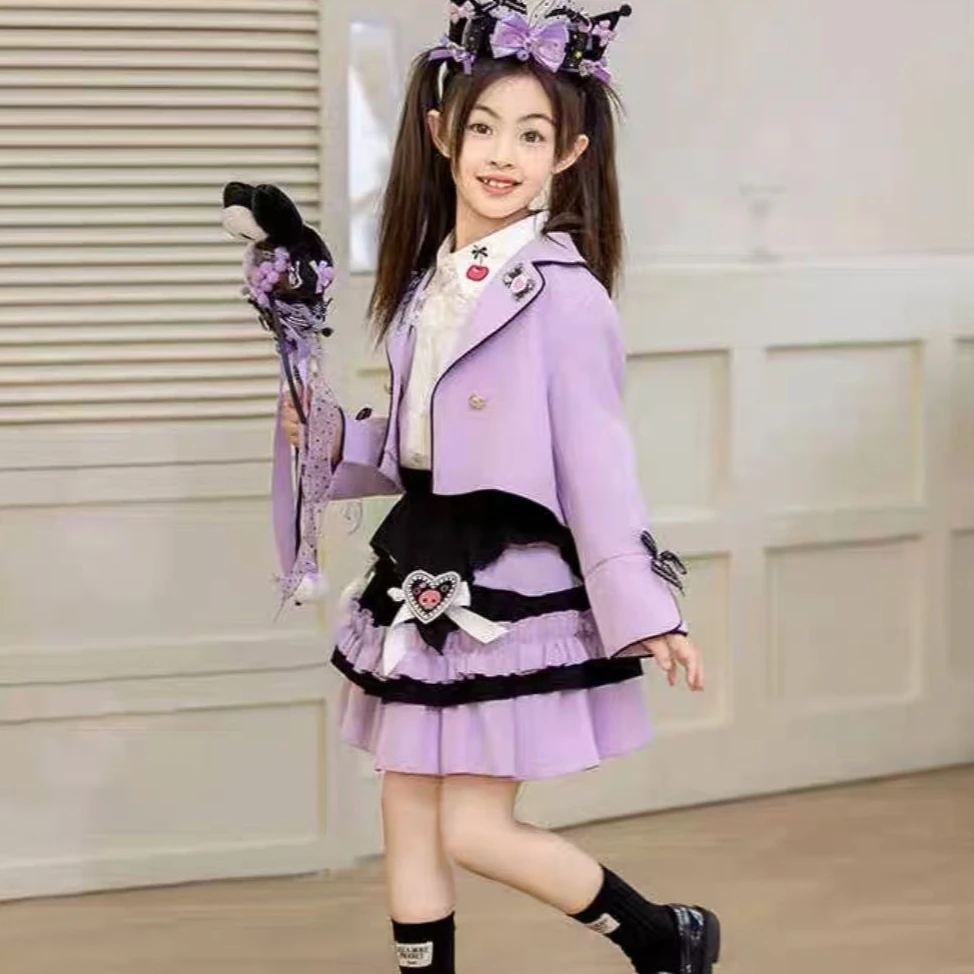 【库洛米.蛋糕半身裙】女童连衣裙长袖新款连衣裙