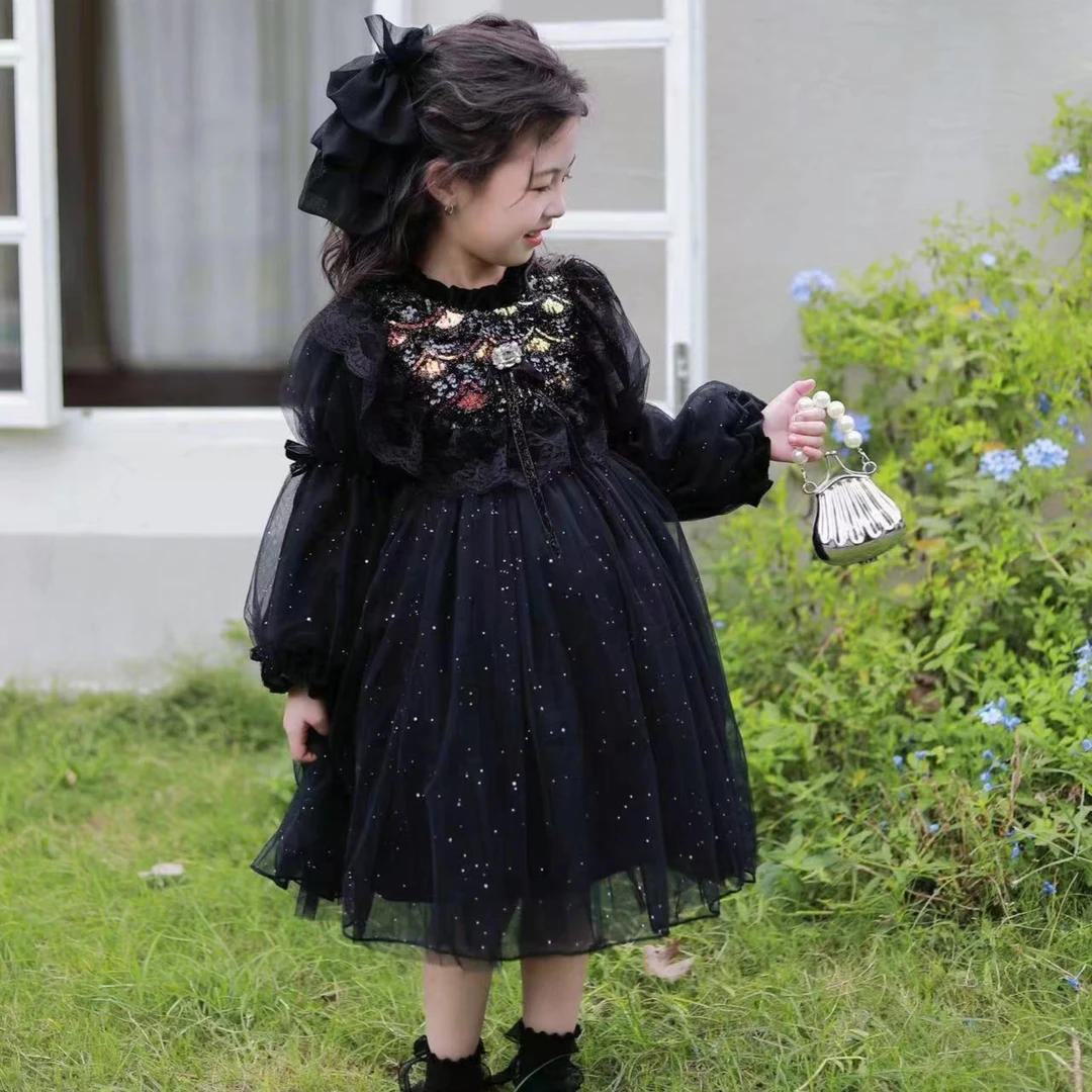 【黑魔法加绒公主裙】2024新款女童连衣裙