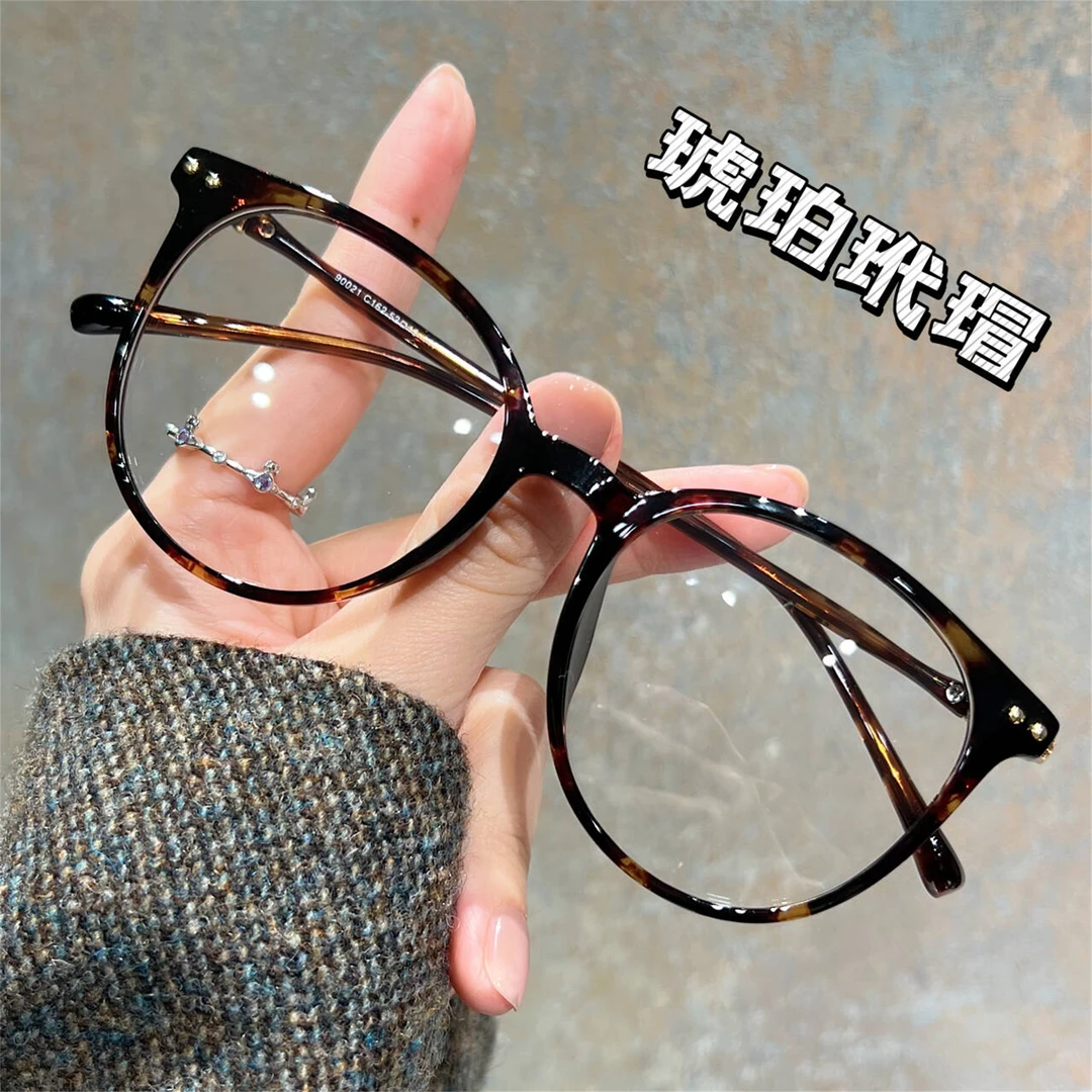 超轻复古眼睛框女TR90配近视大脸韩版潮圆脸大框眼镜架男全框透明