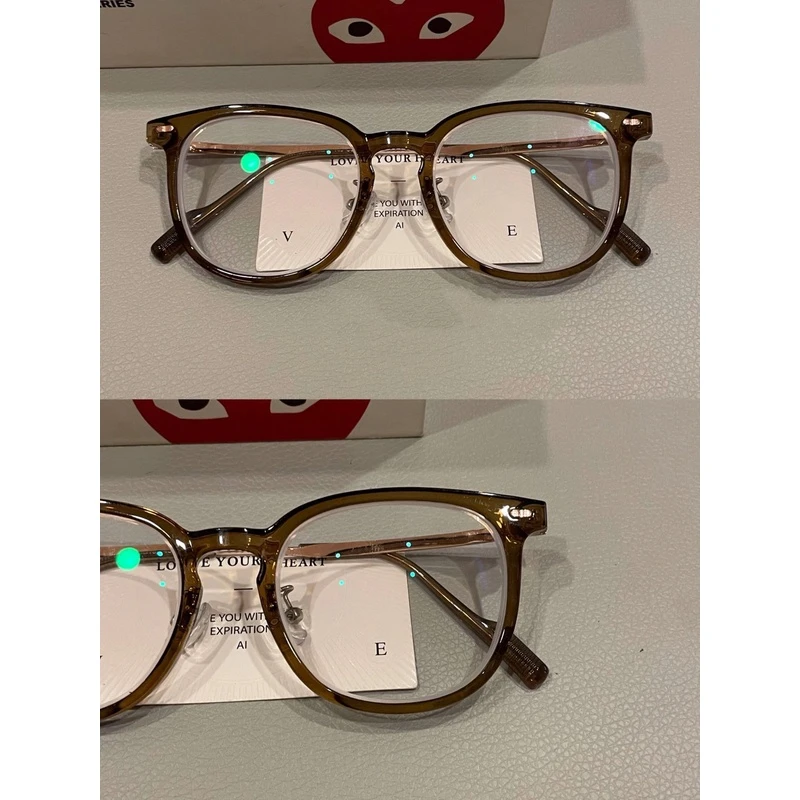 新款橄榄茶方框眼镜小红书同款TR90超轻眼镜防蓝光女近视可配度数