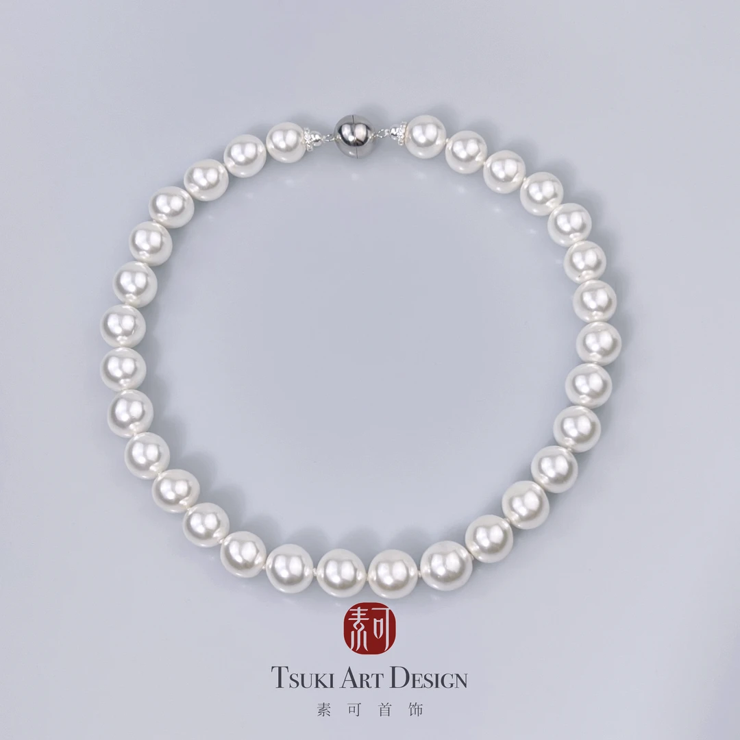 链子925银 法式优雅【朱莉】高级感轻奢经典满珠13-14mm银项链X276