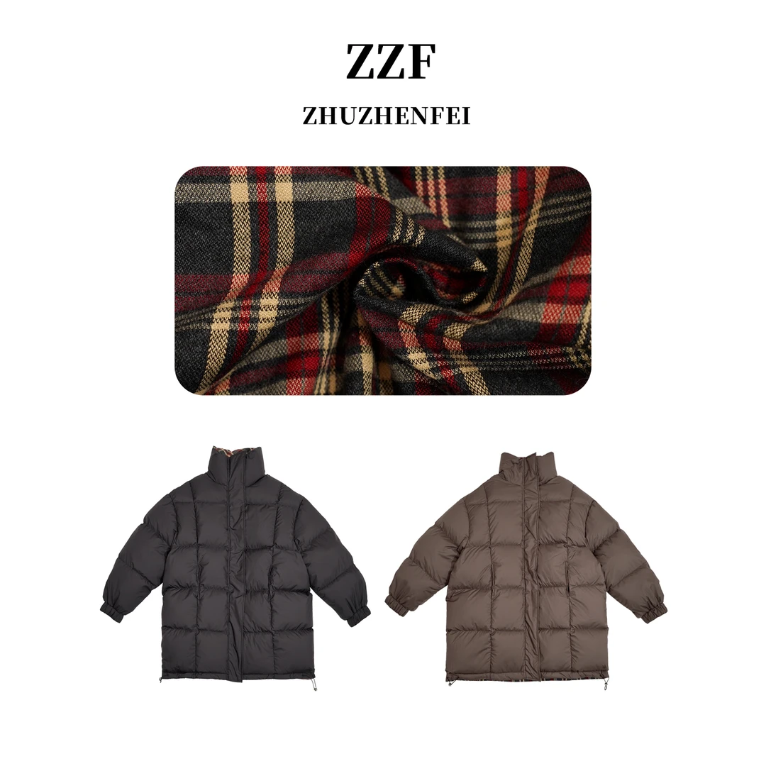 ZHUZHENFEI【格调派对】两穿宽松90白鸭绒保暖立领羽绒服 Z344145