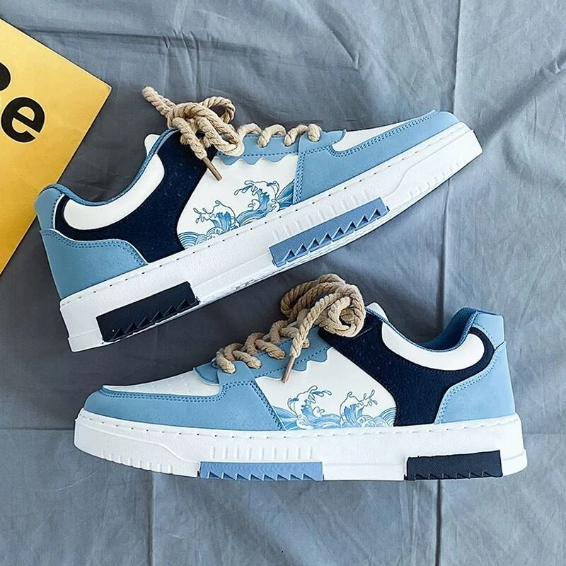 男鞋夏季2024新款透气小白鞋子男款潮流百搭厚底运动休闲板鞋潮鞋