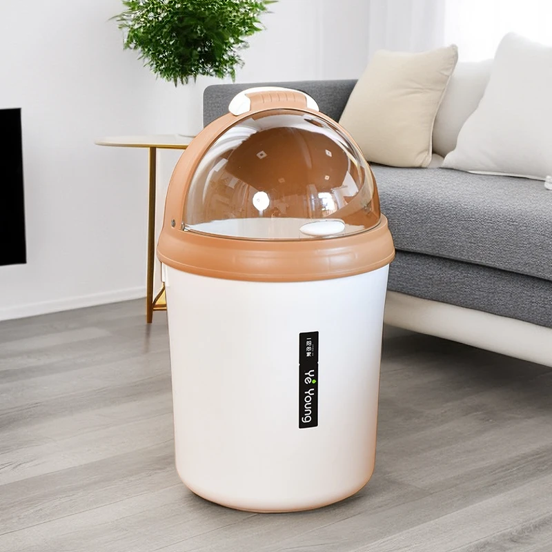 翻盖太空舱卧室带盖厨房垃圾桶轻奢垃圾桶简约客厅防臭垃圾收纳盒