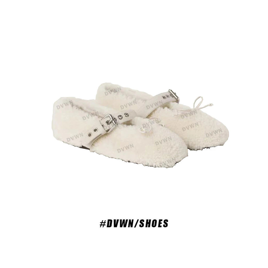 【DVWN 专属】蝴蝶结毛毛单鞋