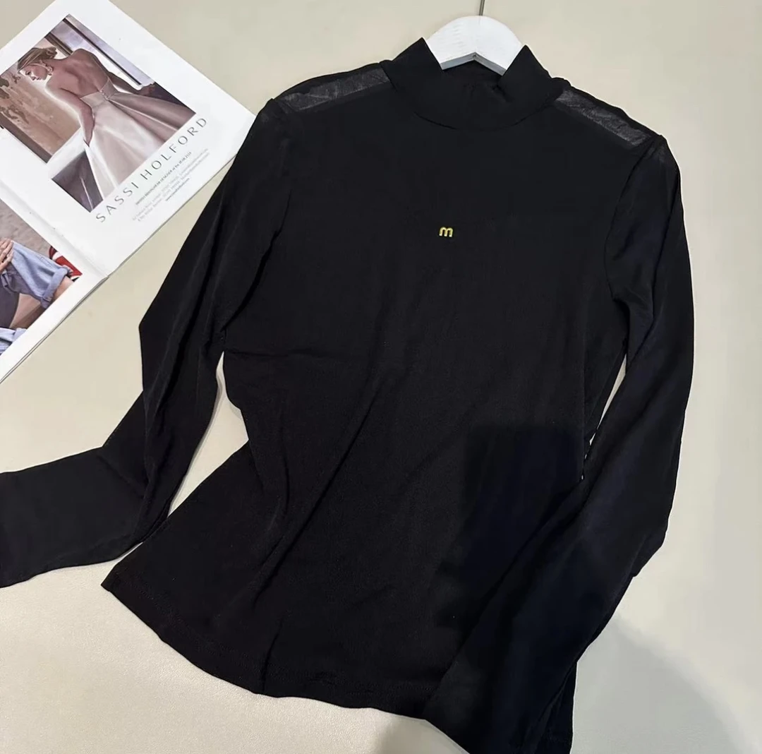 早秋长袖款圆领设计感时尚百搭显瘦上衣款女1212