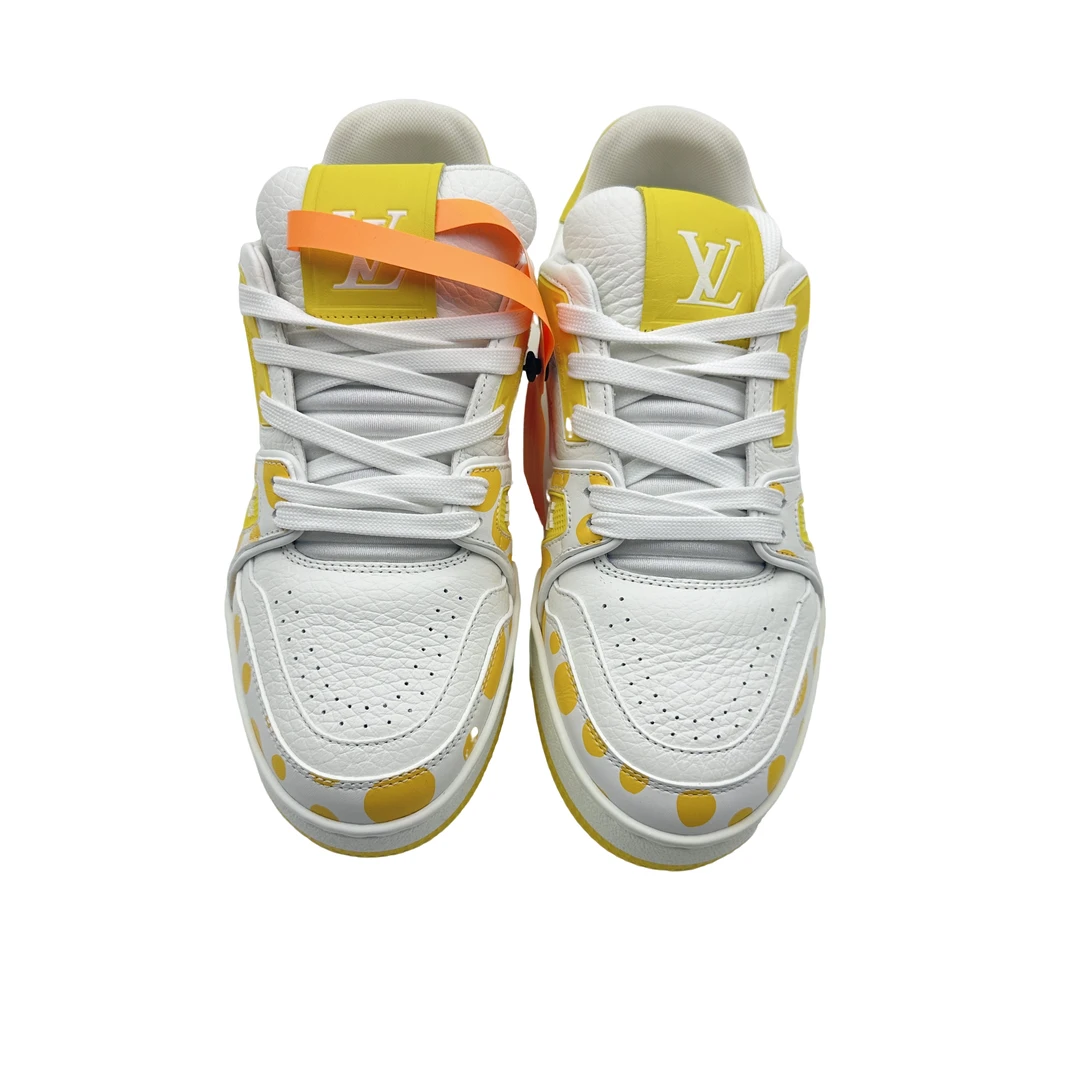 Lv/2码36码/草间弥生联名白黄波点trainer板鞋/全新/时尚/vv294
