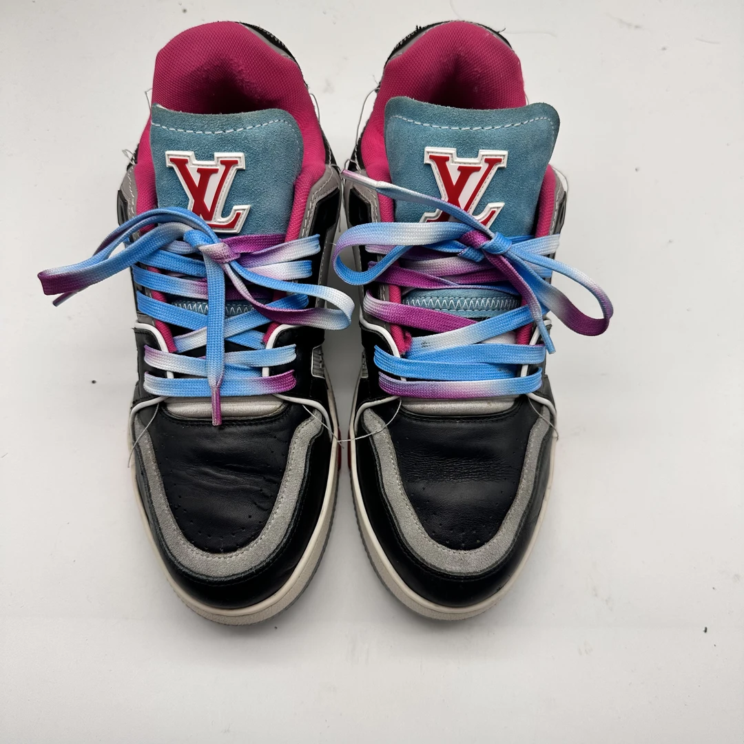 Lv/6码40码/黑粉拼接秀款trainer板鞋/95新/时尚潮流潮鞋