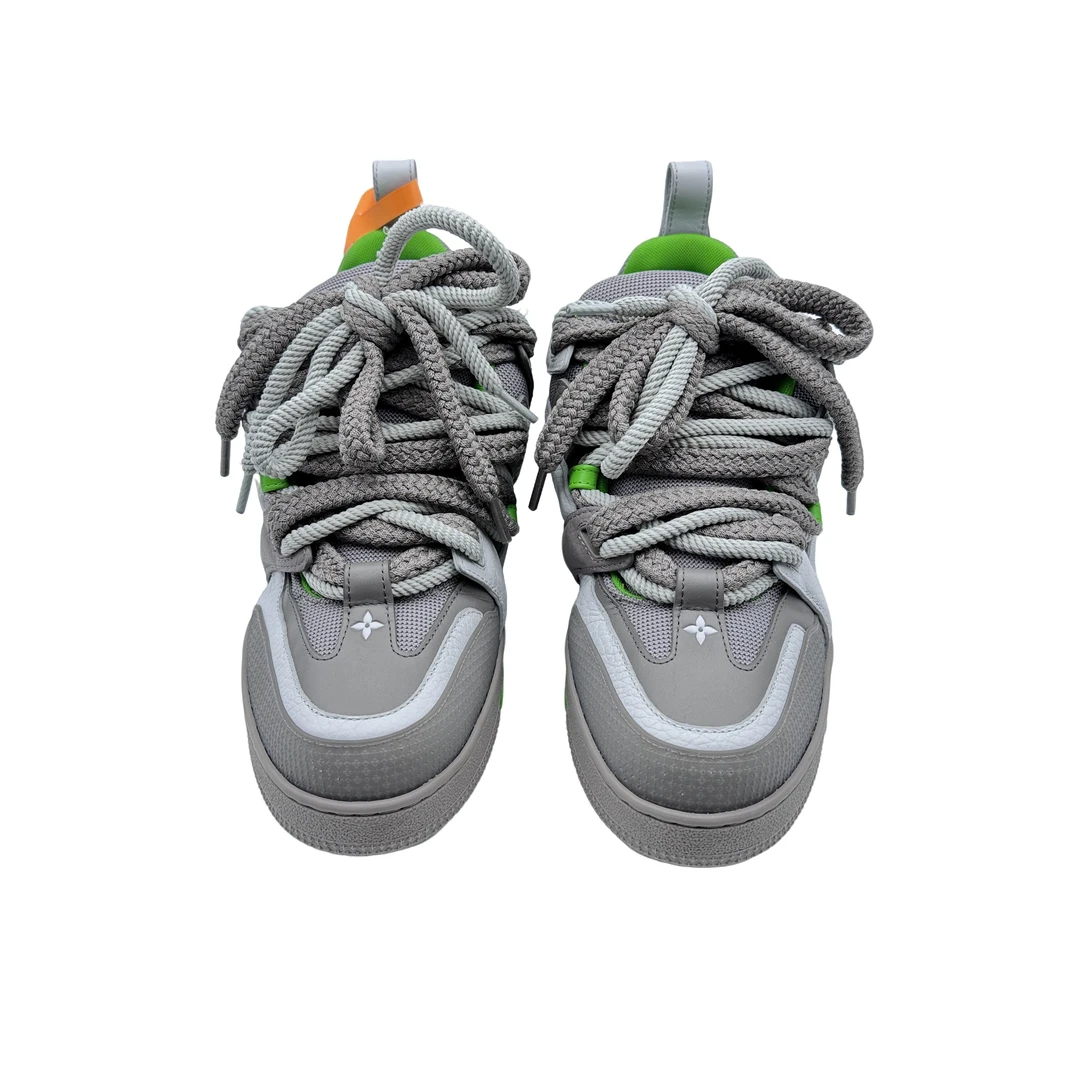 Lv/8码42码/白灰绿拼接skate板鞋/98新/时尚潮流潮鞋/vv438