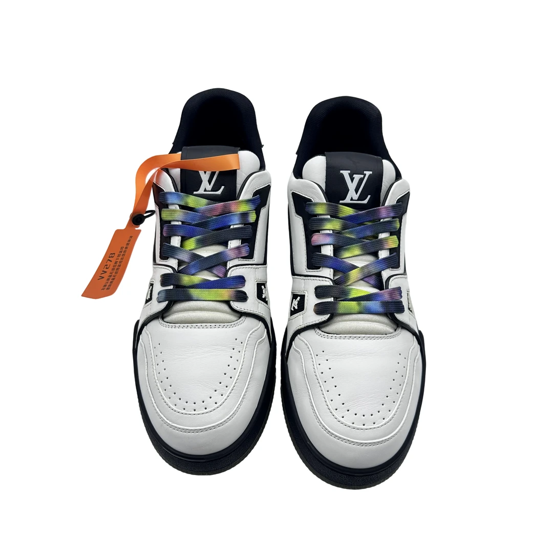 Lv/7码41码/黑白小熊猫拼接trainer板鞋/98新/时尚潮流潮鞋/vv278