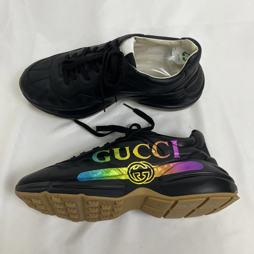 Gucci/11码45码/黑色腰带老爹鞋/99新/时尚/厚底/潮流/百搭/系带