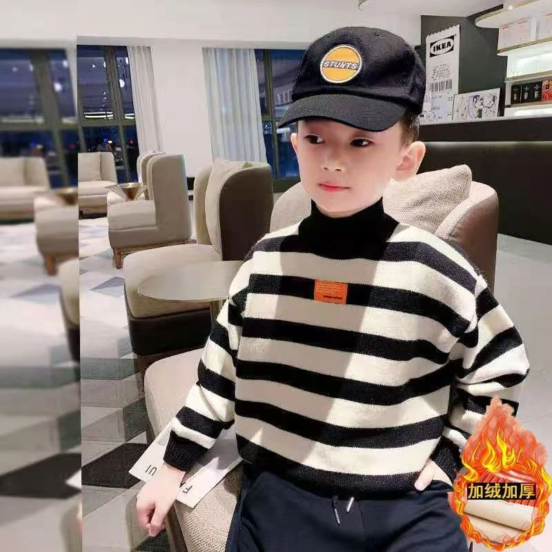 男童毛衣秋冬款高领打底衫2020新款儿童加厚中大童男孩童装潮