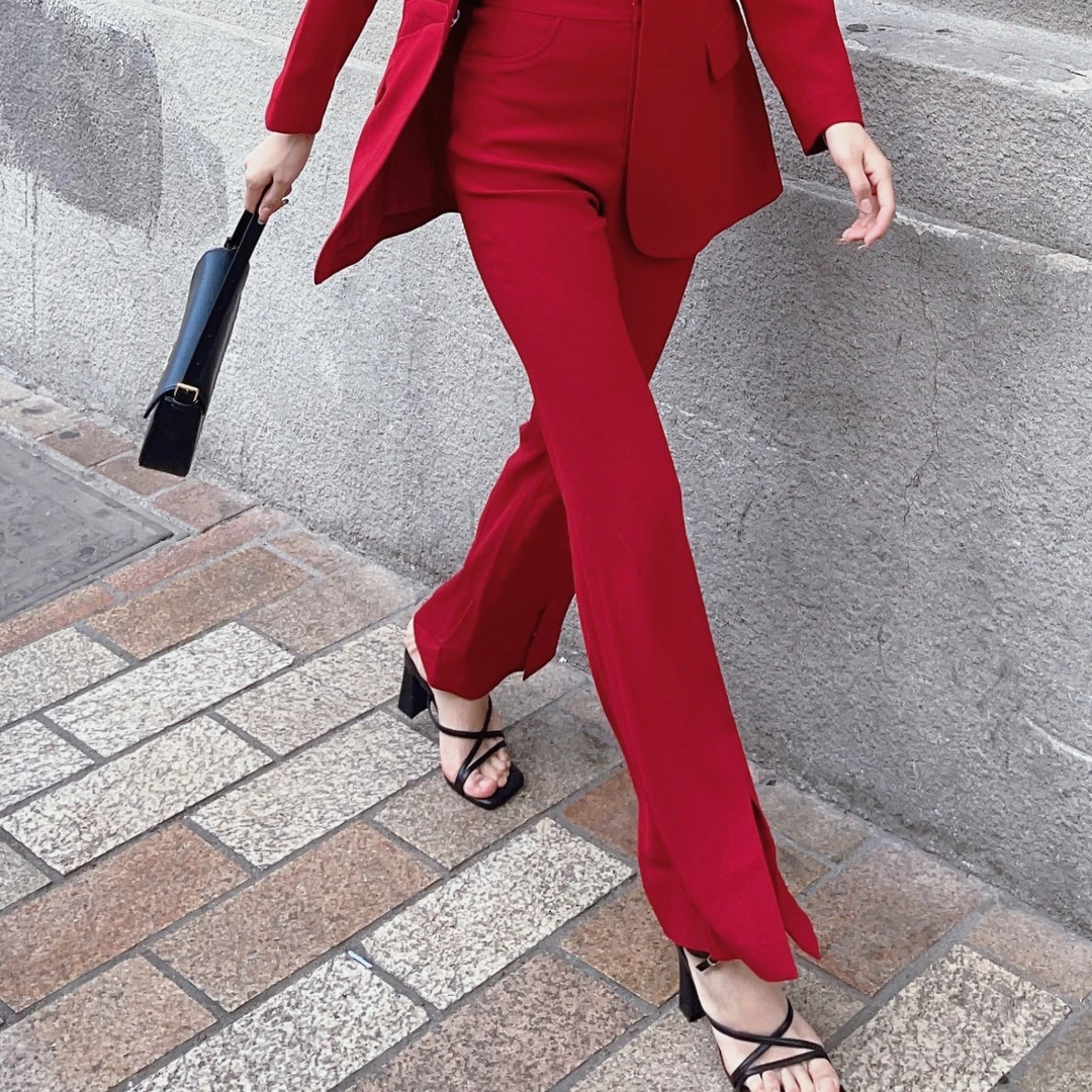 OU.时尚百搭长裤1102210378女神范职业装微喇修身