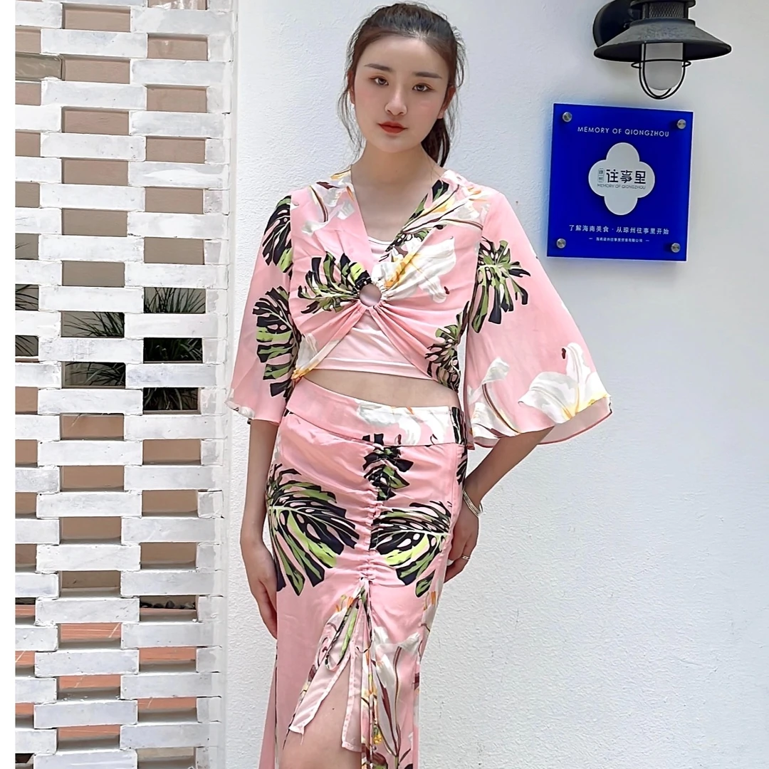 【希椿】性感开叉桑蚕丝半身裙21326402时尚女士夏季修身裙     .