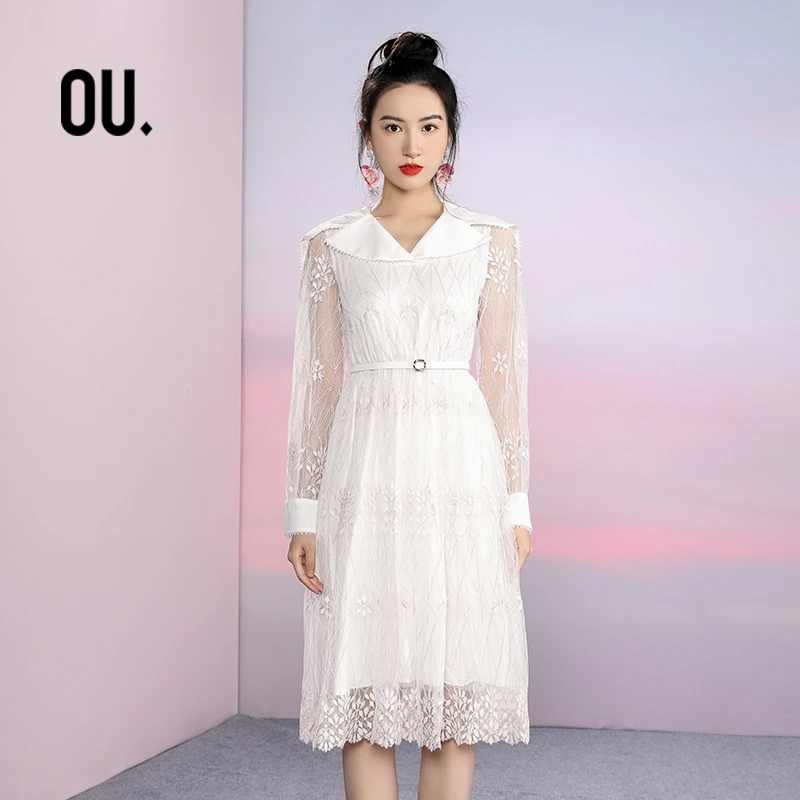 OU.时尚女装长袖连衣裙1211133034