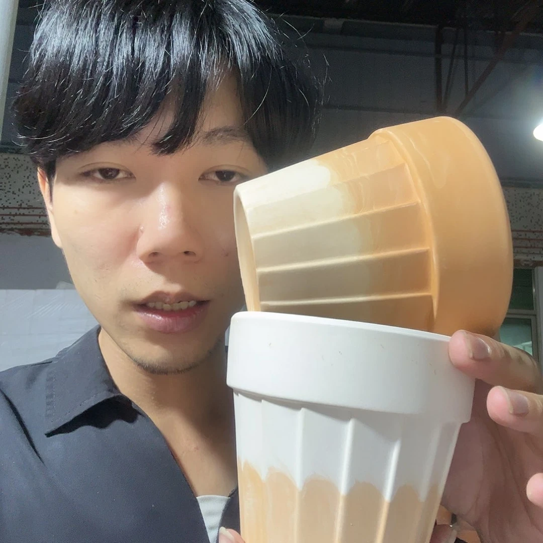 【闪购商品】红陶20CM以下卡布奇诺风琴12口11高两个