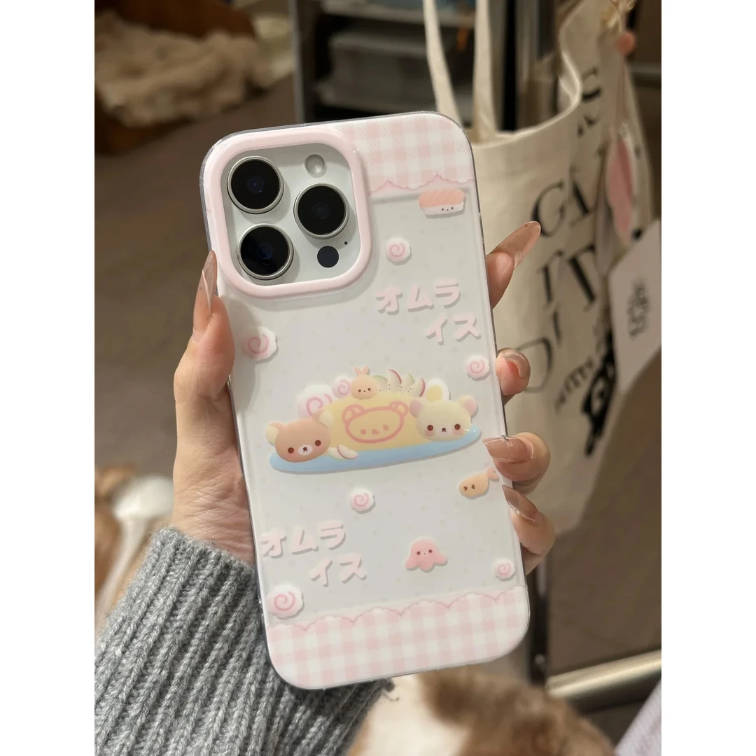 BANCA萌物轻松熊适用iPhone16promax手机壳苹果15/14可爱13透明12