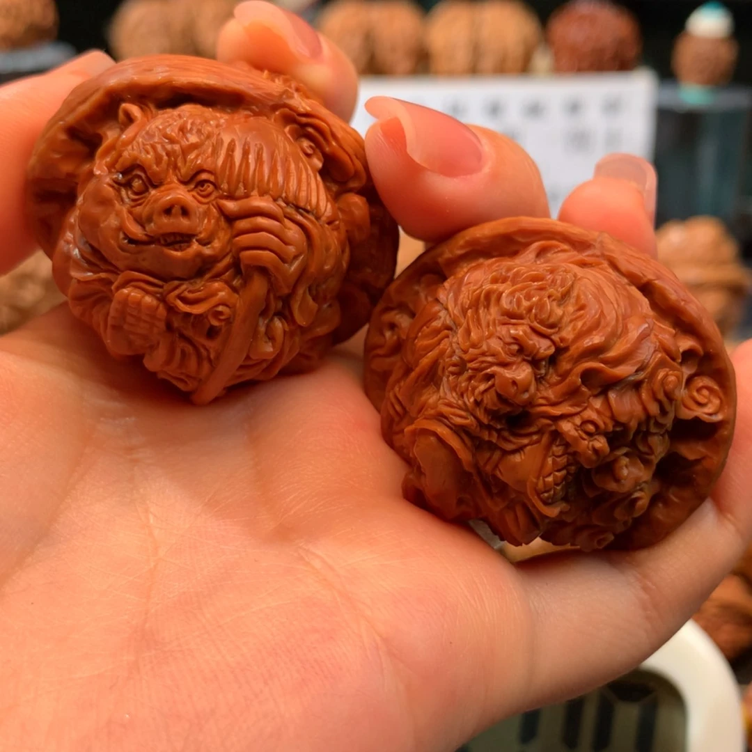 【闪购商品】文玩核桃把件半**哑1228