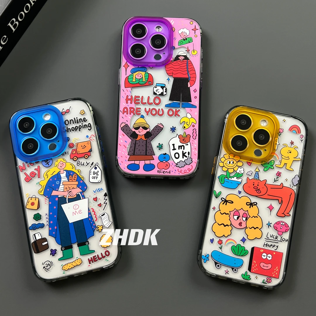 原创丹宁女孩高级感适用iphone15promax苹果手机壳14创意12全包13
