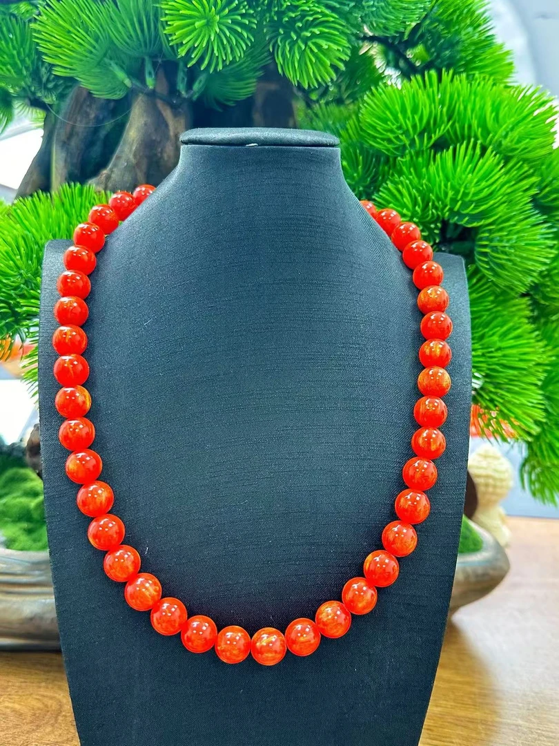 【正品保障】 血灵芝卡12mm项链dIY链高端收藏级手工 A05