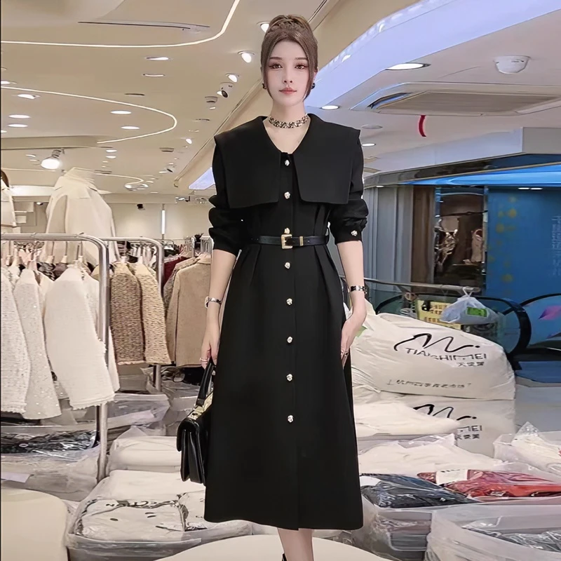 【密专属】【送腰带】修身风衣外套连衣裙女高级感新款气质西装裙6108