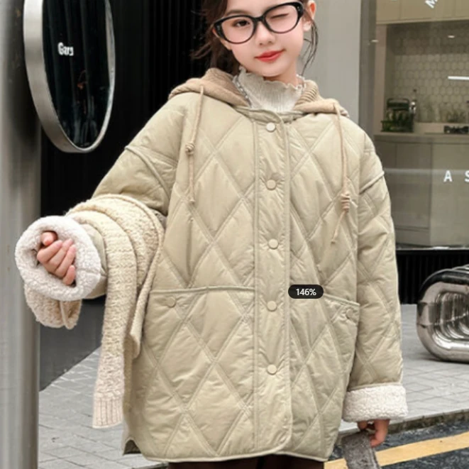 【丫丫童品】033款线帽绗棉外套F414-F415