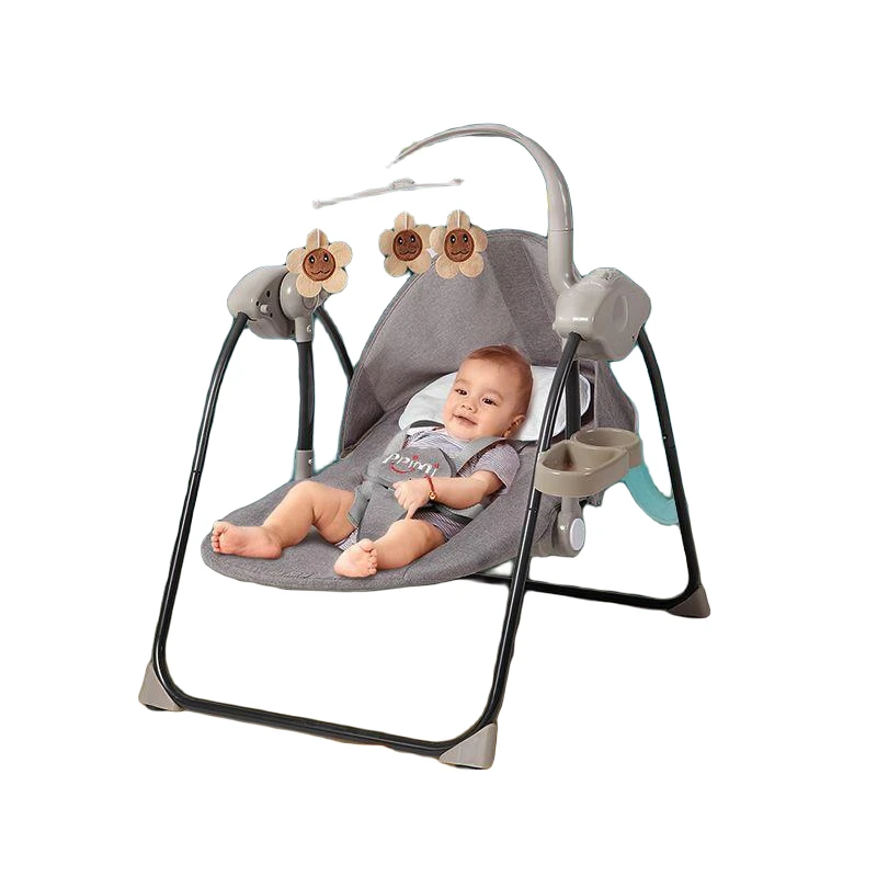 婴儿电动摇摇椅哄娃哄睡摇篮床新生儿宝宝带娃睡觉安抚椅躺椅